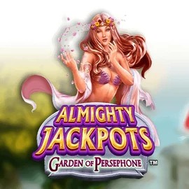 Almighty Jackpots: Garden of Persephone slot logo by Novomatic at Spinsino Casino