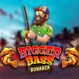 Bigger Bass Bonanza slot logo by Pragmatic Play at Spinsino Casino