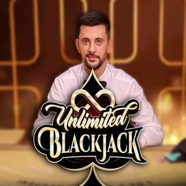 Unlimited Blackjack online game logo by Ezugi on spinsino.eu